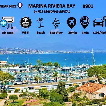 #901 Marina Riviera Bay - Studio Vue Mer Et Port Panoramique Villeneuve-Loubet Exterior photo